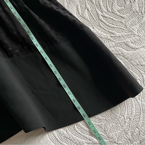 Tibi - Dot Jacquard Dolman Tie Neck Paneled Dress - Black - Picture 14 of 14